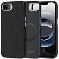 Plastikowe etui iPhone 16e Tech-Protect Ion Carbon  - kompatybilne z MagSafe - czarny / srebrny