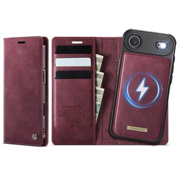 Etui z odpinanym portfelem 2 w 1 Caseme C49 iPhone Air - kompatybilne z MagSafe, RFID - czerwone
