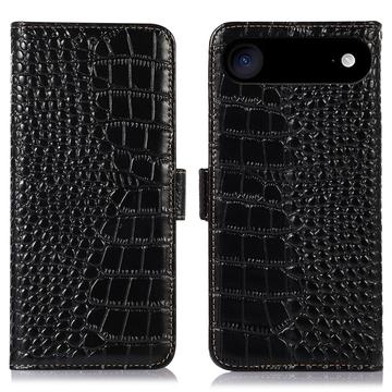 iPhone Air Skórzane Etui z Portfelem Crocodile z RFID