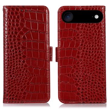 iPhone 17 Air Skórzane Etui z Portfelem Crocodile z RFID