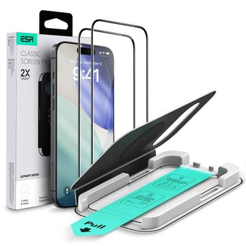 Ochraniacz ekranu iPhone 17 Air ESR UltraFit ze szkła hartowanego - 9H, 0.3mm - czarna krawędź