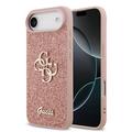 iPhone Air Etui Guess Fixed Glitter 4G Metal Logo - Róż