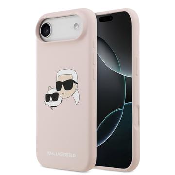iPhone Air Karl Lagerfeld Double Heads Etui MagSafe z płynnego silikonu - różowy