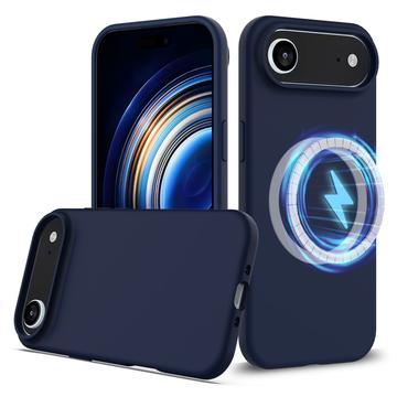 iPhone 17 Air Etui z Płynnego Silikonu - kompatybilne z MagSafe - Ciemnoniebieski