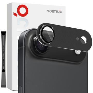 iPhone 17 Air Northjo Pełna ochrona obiektywu aparatu z matowego metalu i szkła hartowanego