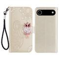 iPhone Air Etui portfelowe z kryształkami górskimi Sowa