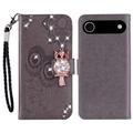 iPhone Air Etui portfelowe z kryształkami górskimi Sowa - szary