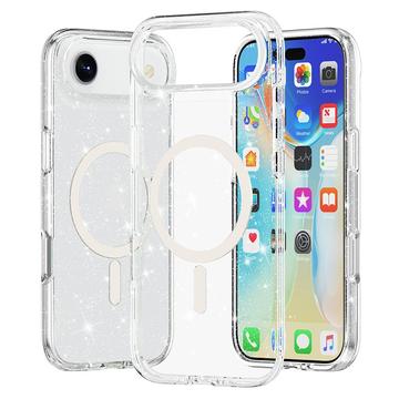 iPhone 17 Air Hybrydowe Etui Stylish Glitter Series - Zgodność z MagSafe - Biel