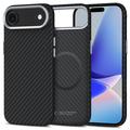 Plastikowe etui iPhone Air Tech-Protect Ion Carbon  - kompatybilne z MagSafe - czarny / srebrny