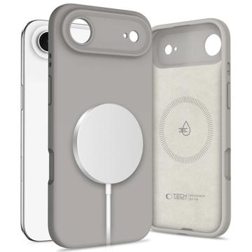 Etui z płynnego silikonu iPhone Air Tech-Protect - kompatybilny z MagSafe - Kamienny Szary