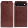 iPhone 17 Air Pionowe Etui z Kieszenią na Kartę - Brąz