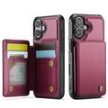 Etui Caseme C22 na karty RFID do iPhone 17 - czerwone