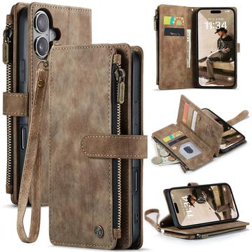 iPhone 17 Wielofunkcyjne Etui-Portfel Caseme C30 - Brąz