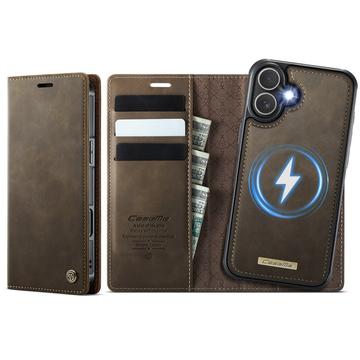 Etui z odpinanym portfelem 2 w 1 Caseme C49 iPhone 17 - kompatybilne z MagSafe, RFID - kawowe