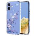 Etui TPU z kwiatowym wzorem na iPhone 17 - fioletowe