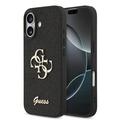 iPhone 17 Etui Guess Fixed Glitter 4G Metal Logo - Czerń