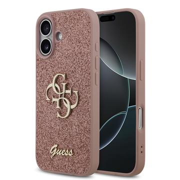 iPhone 17 Etui Guess Fixed Glitter 4G Metal Logo - Róż