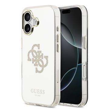 Etui hybrydowa iPhone 17 Guess Mirror 4G Glitter Logo - kompatybilny z MagSafe - złoty