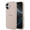 iPhone 17 Guess Saffiano Hybrydowe Etui - Kompatybilny z MagSafe - Róż