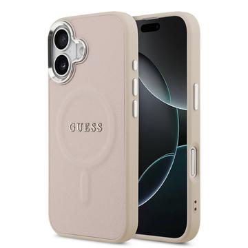 iPhone 17 Guess Saffiano Hybrydowe Etui - Kompatybilny z MagSafe - Róż