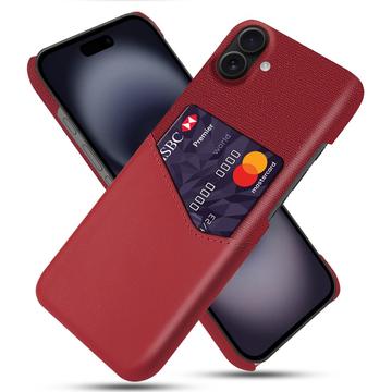 iPhone 17 Etui KSQ z Miejscem na Kartę - Czerwień