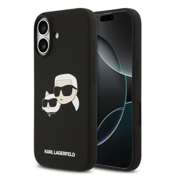 iPhone 17 Karl Lagerfeld Double Heads Etui MagSafe z płynnego silikonu