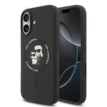 iPhone 17 Karl Lagerfeld Karl and Choupette Etui MagSafe z płynnego silikonu