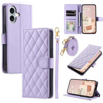 Luksusowe pikowane etui-portfel do iPhone 17