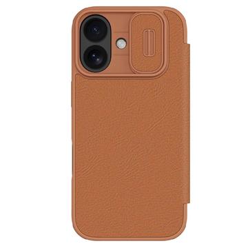 iPhone 17 Etui z Klapką Nillkin Qin Pro - Brąz