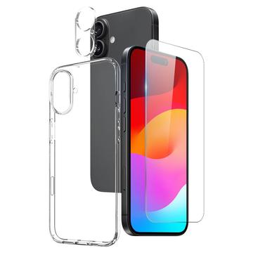 Zestaw ochronny iPhone 17 Northjo 3 w 1 - przezroczysty
