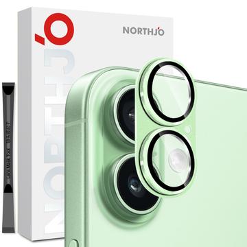 iPhone 17 Northjo Pełna ochrona, matowy metal i szkło hartowane, osłona obiektywu aparatu - Zielony