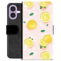Etui Portfel Premium - iPhone 17 - Wzór Cytryny