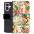 Etui Portfel Premium - iPhone 17 - Różowe Kwiaty