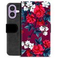 Etui Portfel Premium - iPhone 17 - Vintage Kwiaty