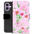 Etui Portfel Premium - iPhone 17 - Kwiaty Akwarelowe