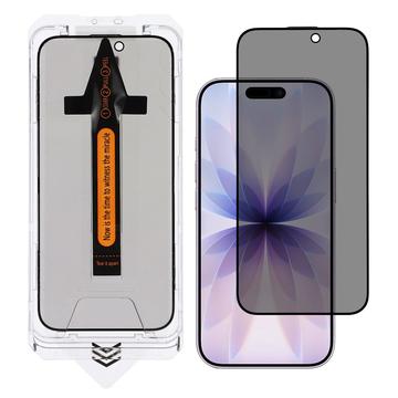 Ochraniacz ekranu ze szkła hartowanego iPhone 17 z narzędziem instalacyjnym - 9H - czarna krawędź