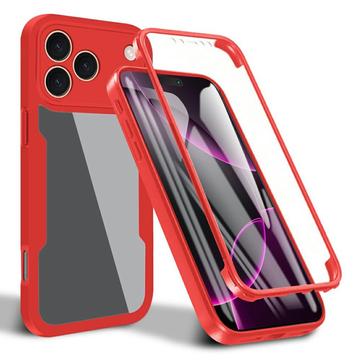 iPhone 17 Pro Etui z Serii 360 Protection - Czerwień / Przezroczyste