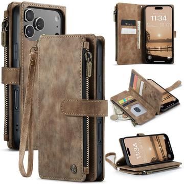 iPhone 17 Pro Wielofunkcyjne Etui-Portfel Caseme C30 - Brąz