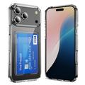 iPhone 17 Pro Przezroczyste Etui z Uchwytem na Kartę