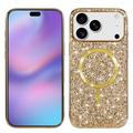 iPhone 17 Pro Etui z galwanizowanego brokatu - kompatybilny z MagSafe - złoty