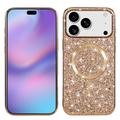 iPhone 17 Pro Etui z galwanizowanego brokatu - kompatybilny z MagSafe - różowe złoto