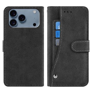 iPhone 17 Pro Eleganckie etui z portfelem w stylu retro z obrotowym uchwytem na karty