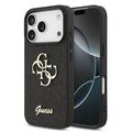 iPhone 17 Pro Etui Guess Fixed Glitter 4G Metal Logo - Czerń