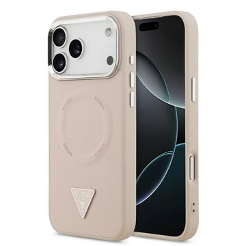 Etui iPhone 17 Pro Guess Triangle Logo - kompatybilny z MagSafe - różowy