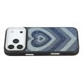 iPhone 17 Pro Jaucase Heart Pattern Magnetic Hybrid Case - czarny