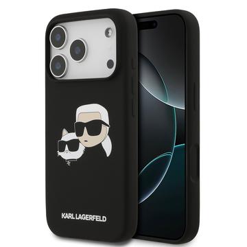 iPhone 17 Pro Karl Lagerfeld Double Heads Etui MagSafe z płynnego silikonu