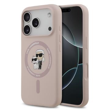 iPhone 17 Pro Karl Lagerfeld Karl and Choupette Etui MagSafe z płynnego silikonu