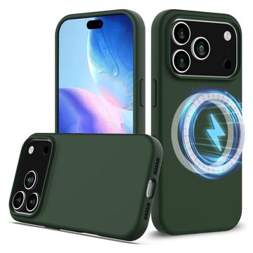 iPhone 17 Pro Etui z Płynnego Silikonu - kompatybilne z MagSafe - Ciemna Zieleń