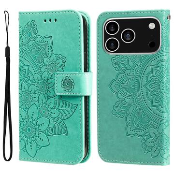 Etui z Portfelem z Serii Mandala do iPhone 17 Pro - Zieleń