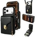 Uniwersalne etui na iPhone'a 17 Pro Max z portfelem i paskiem